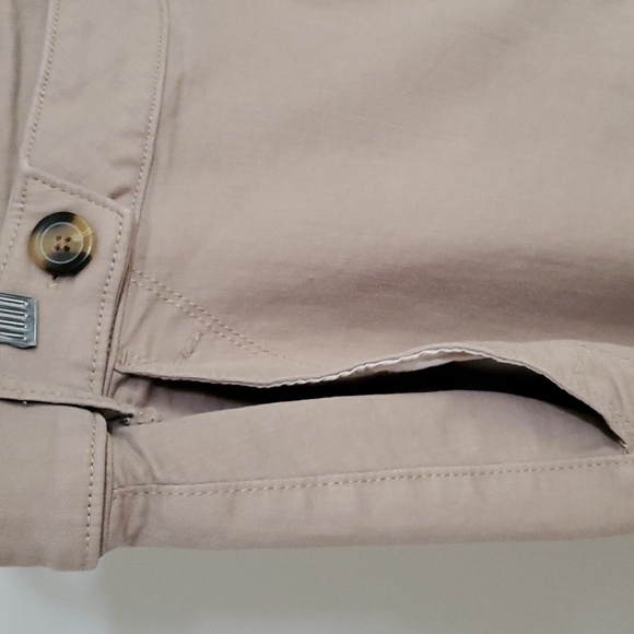 SIMPLY VERA VERA WANG SIZE 18 WIDE LEG KHAKI/TAN CROPPED PANTS EUC - Picture 2 of 5